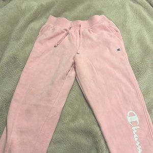 champion joggers sweats kids girl pink